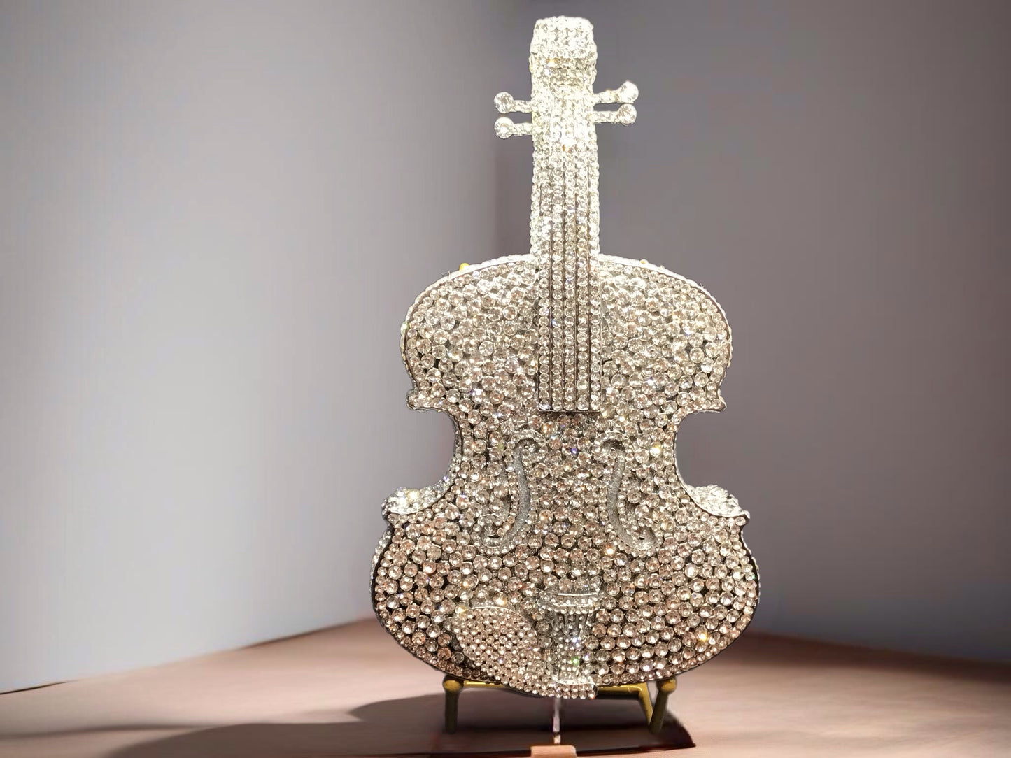 Violin Swarovski Crystal purse
