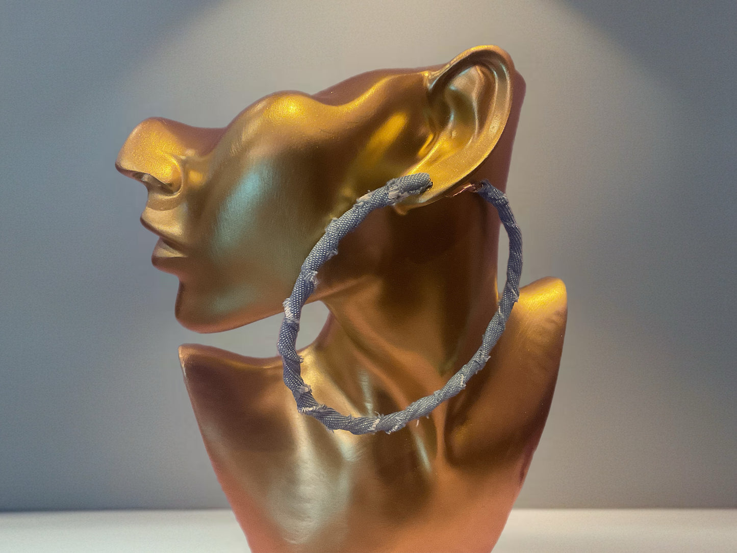 Denim Daydream Hoops-Earrings