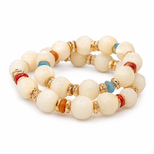 Island Glow Beaded Stack-Bracelet