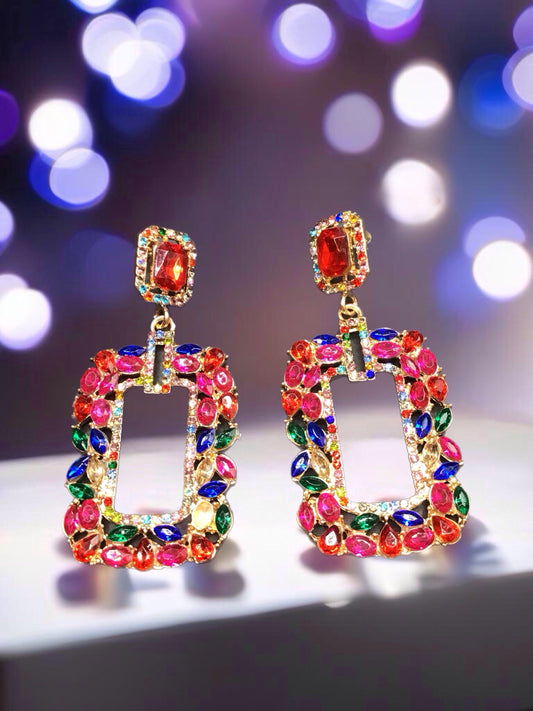 Bling Girl Earrings - Multicolored