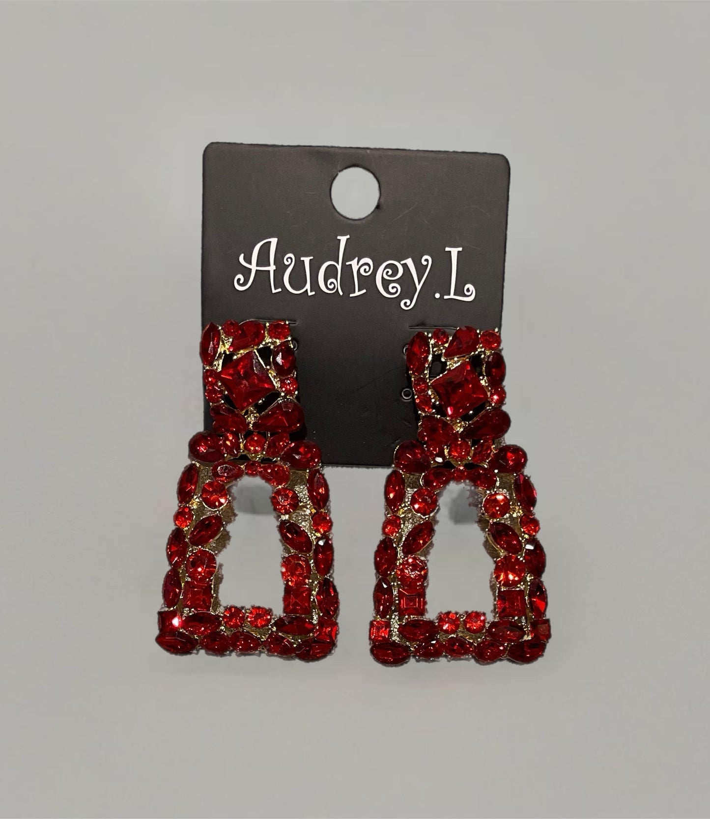 That Girl Blinged Earrings - Ruby Red
