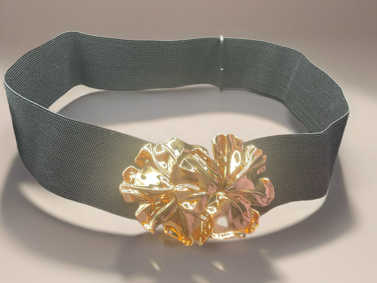 Gold Floral-Wrap Belt