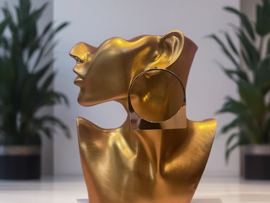 Solene Geometric Hoops-Earrings