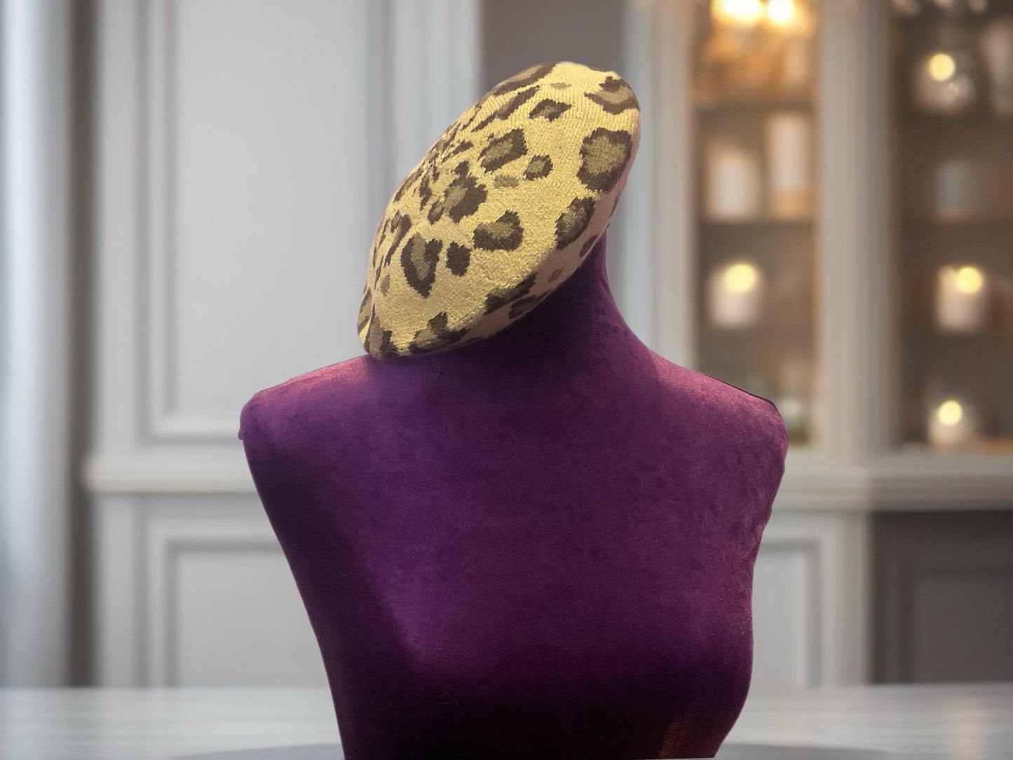 Cozy Leopard Knit Hat
