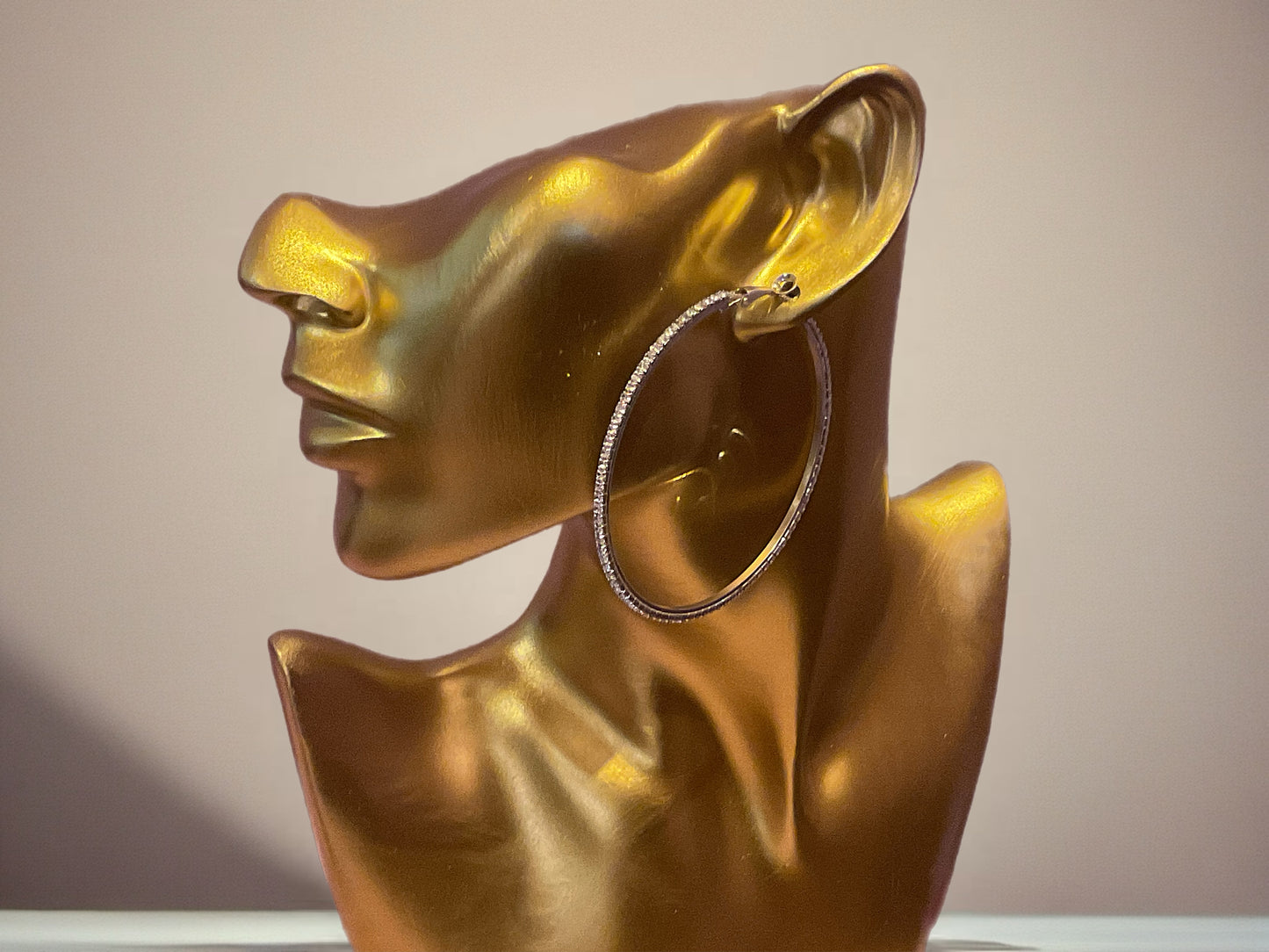 Crystal Sliver Hoops - Earrings