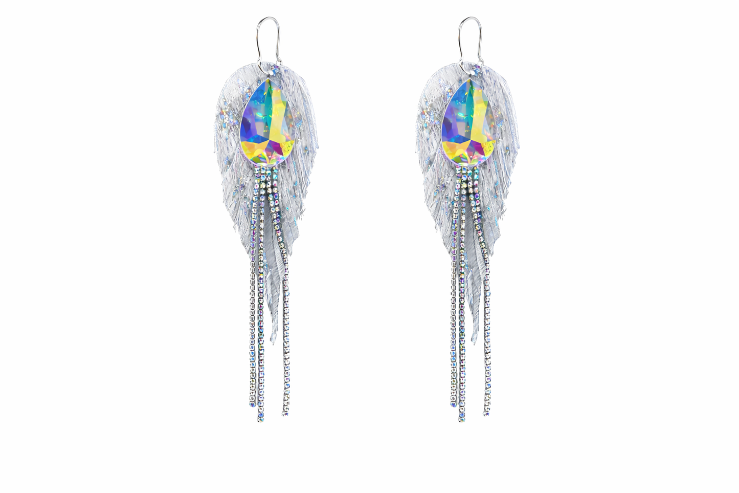 Ice Queen Bling Fringe-Earrings