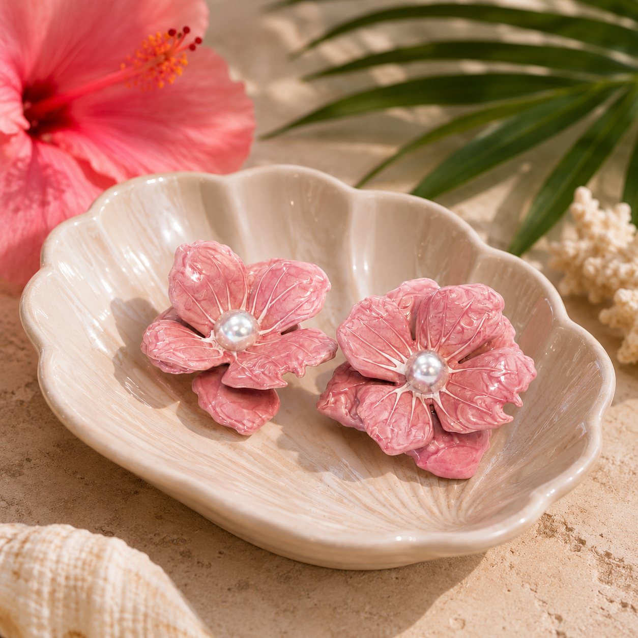 Island Romance Flower- Earrings