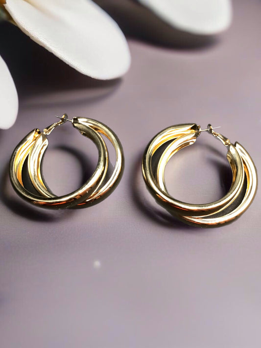 Double Up Hoop- Earrings