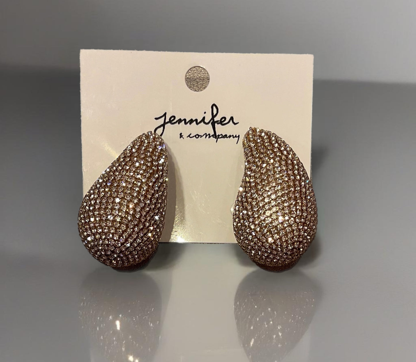 Sparkling Tear Drops - Gold