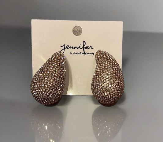 Sparkling Tear Drops - Gold