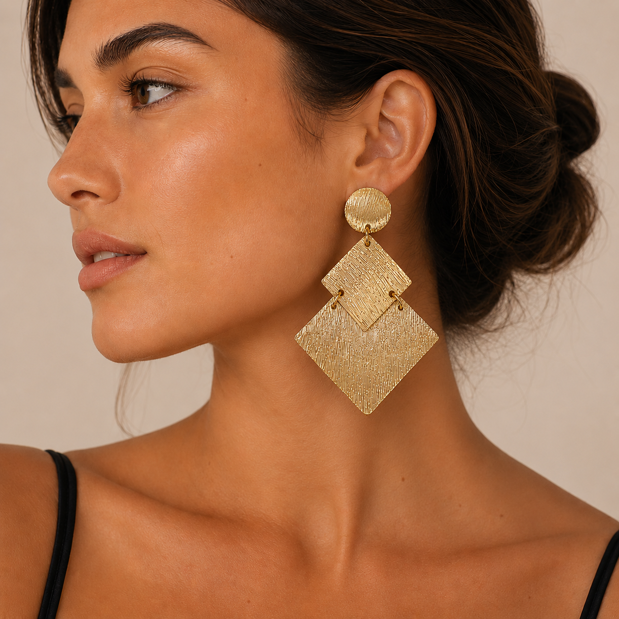 City Chic Geo (Clip-On) Drops-Earrings