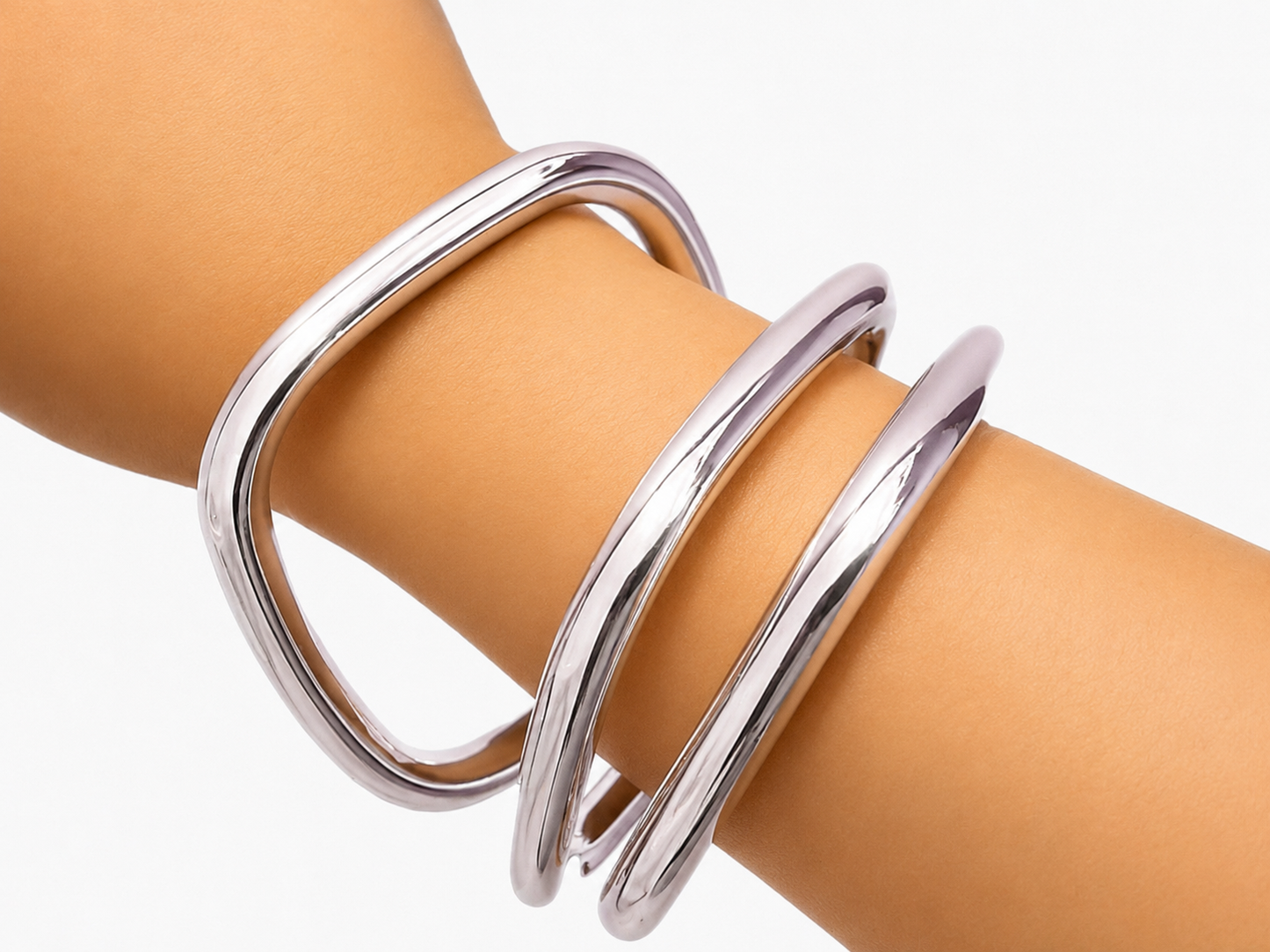 Trio Lumina Bangle Set-Bracelets