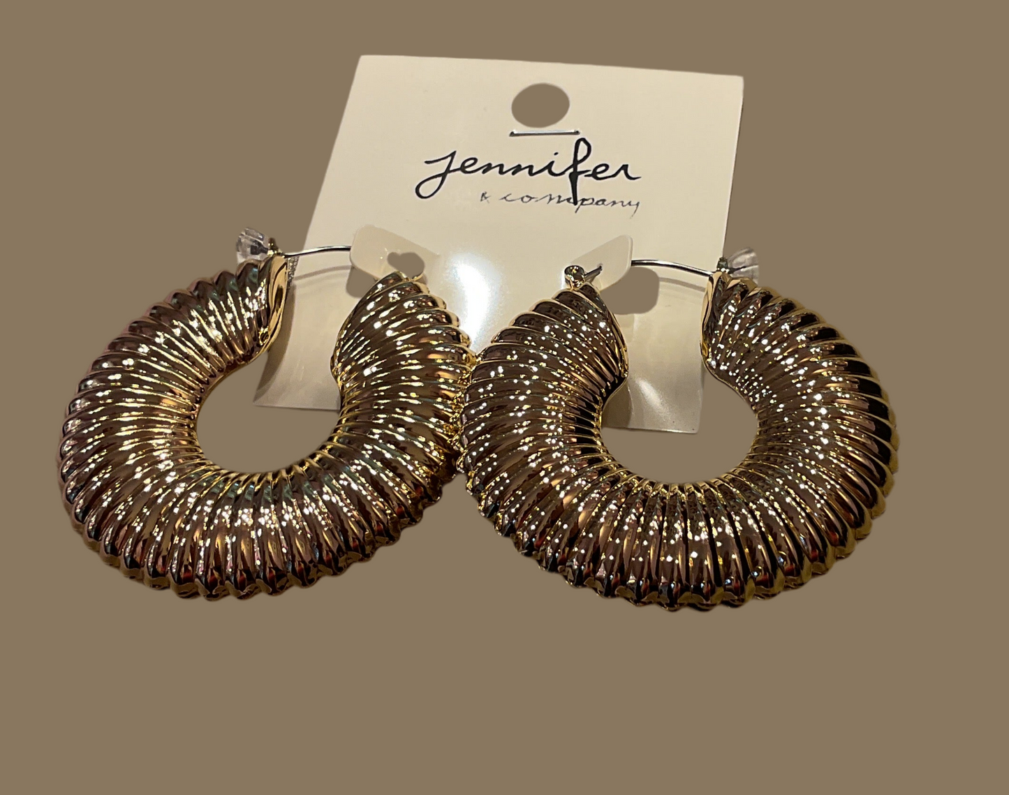 Grooving Hoop Earrings- Gold/Silver