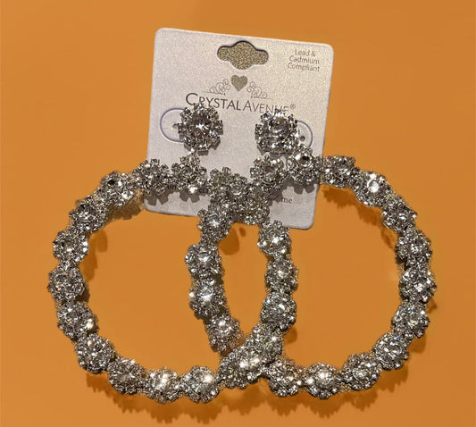 Floral Fantasy Hoops - Sliver