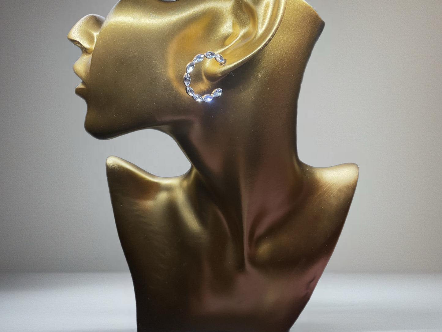 Crystal Vine Hoops-Earrings