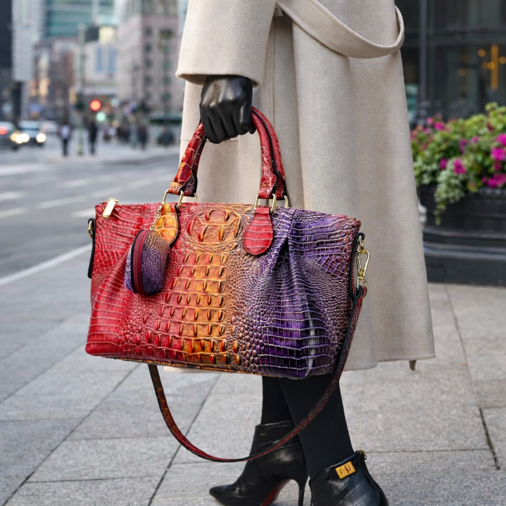 Sunset Royale Croc Tote-Purse
