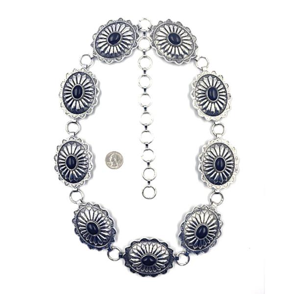 Onyx Waves Chain Belt