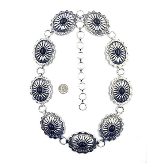 Onyx Waves Chain Belt