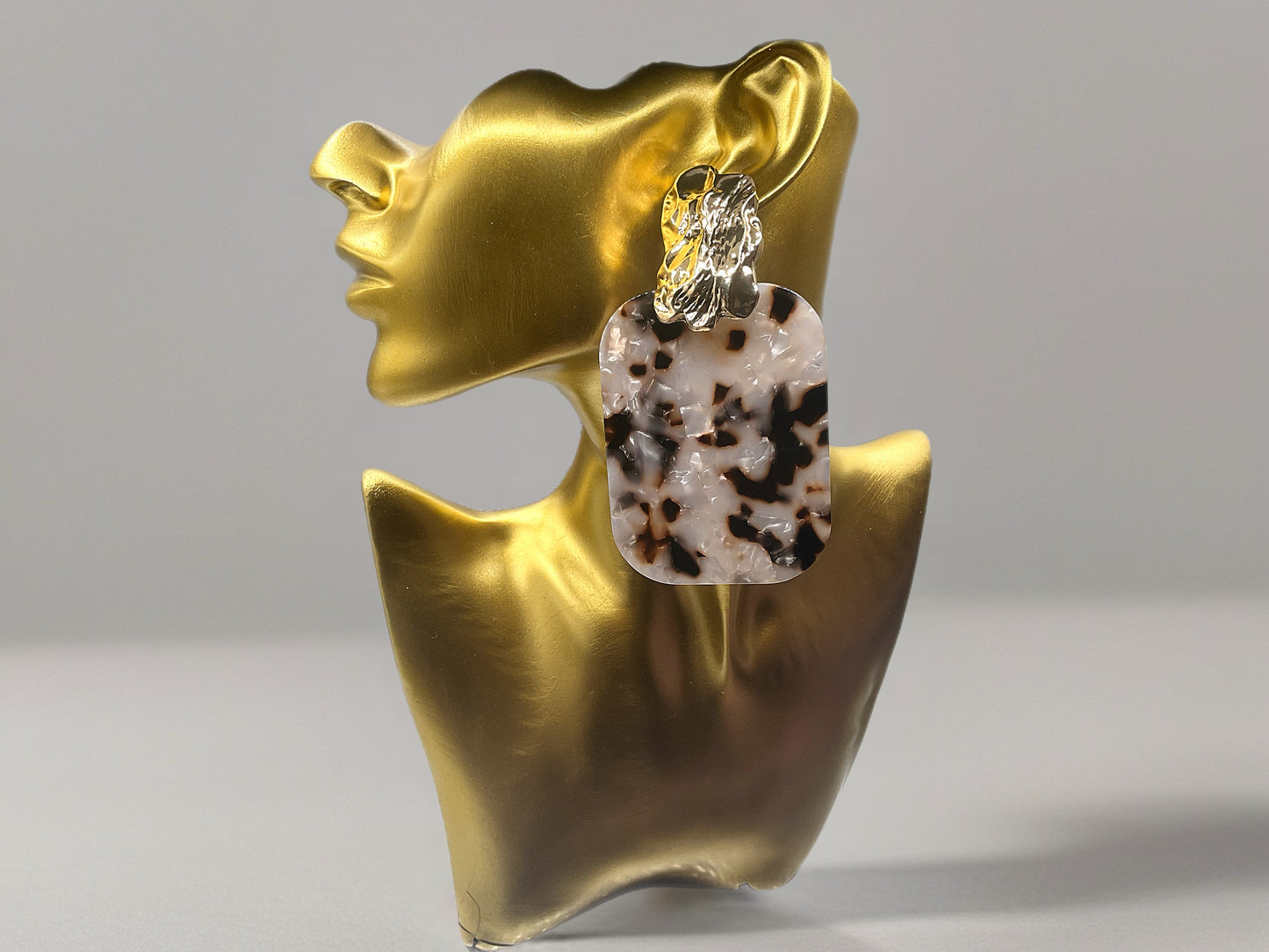 Gilded Marble Muse-Earrings