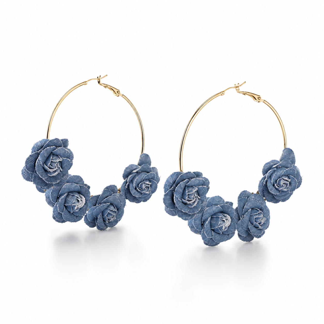 Soft Bloom Statement Hoops- Earrings