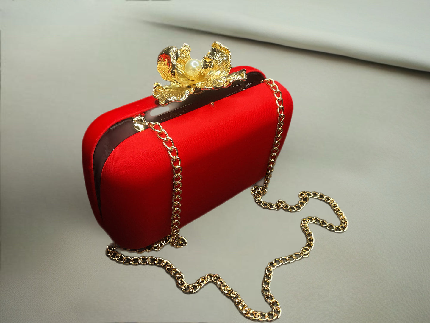 Pearl-Kissed Petals-Clutch