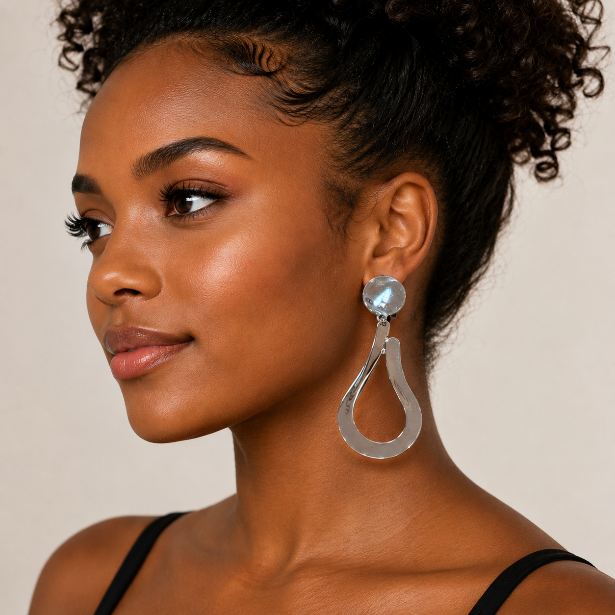 Silver Essence (Clip-On) Drops-Earrings