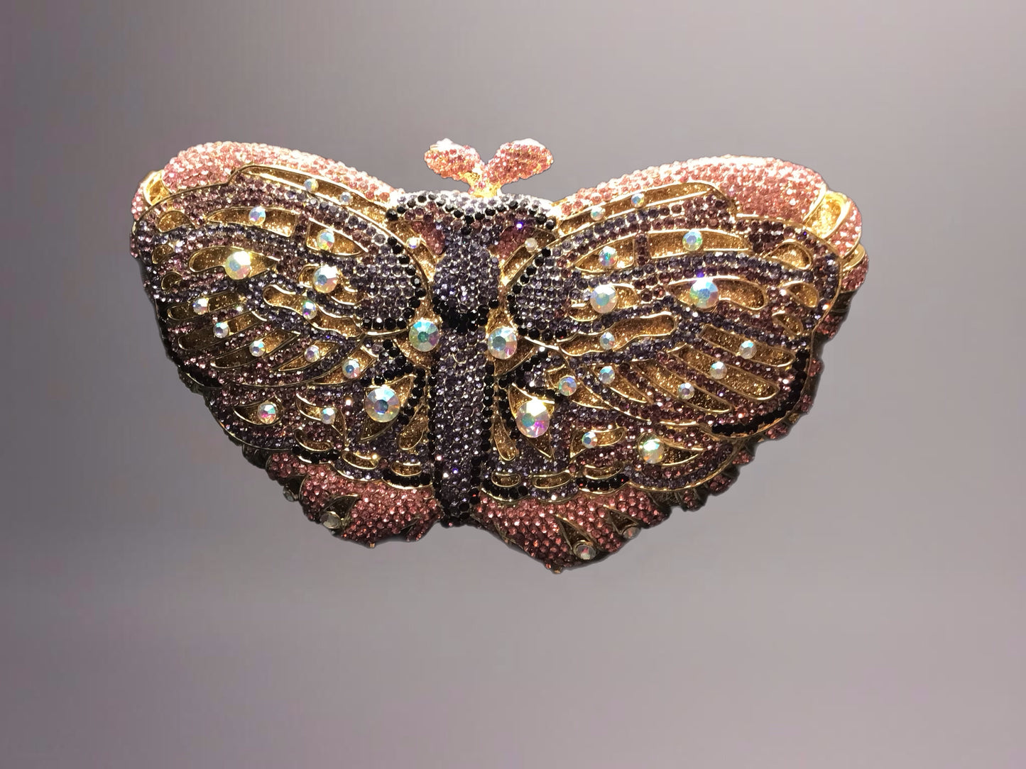 Butterfly Swarovski crystal purse