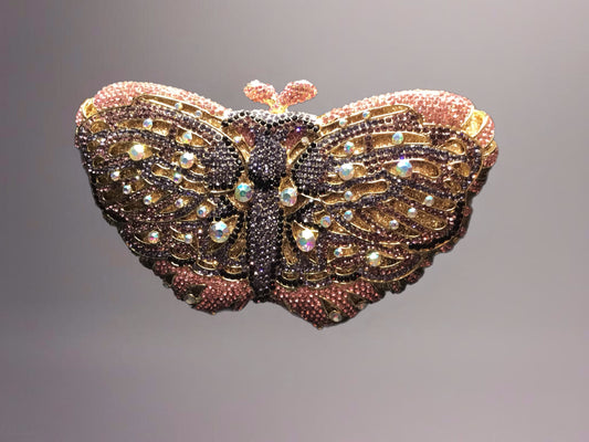 Butterfly Swarovski crystal purse