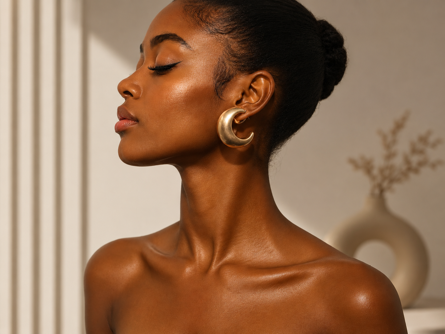 Eclipse Curve Hoops- Earrings