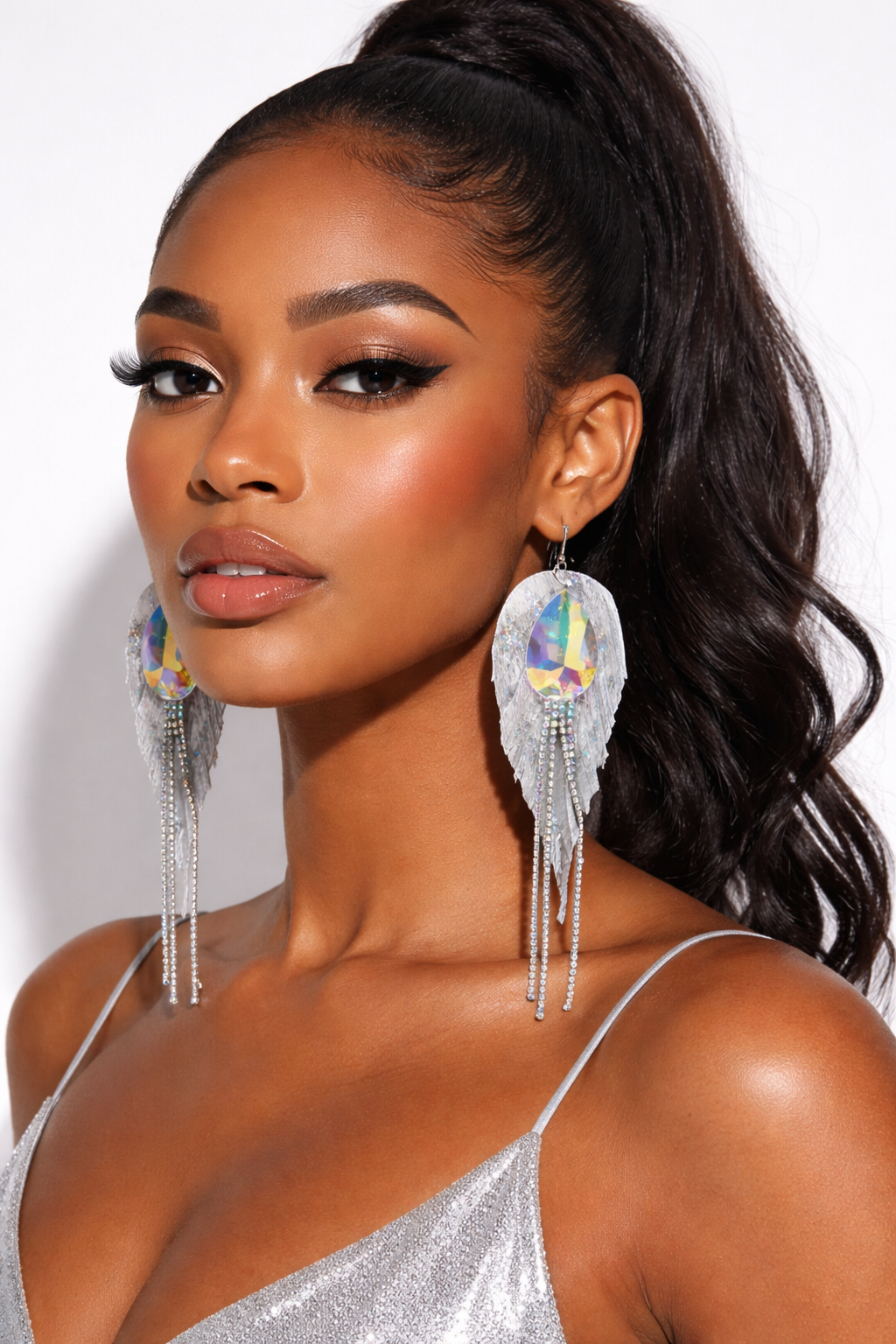 Ice Queen Bling Fringe-Earrings
