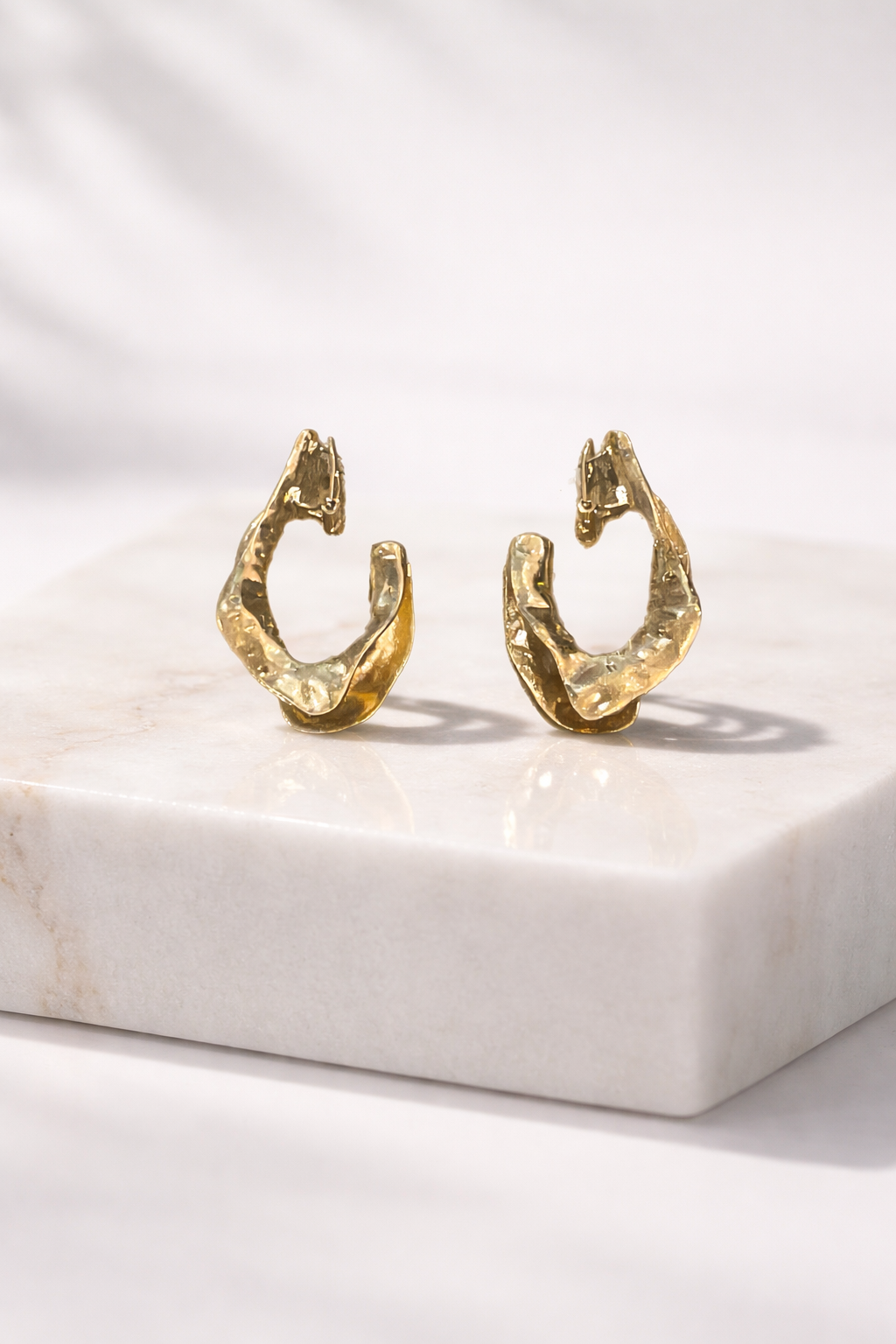 Molten Wave Hoops-Earrings