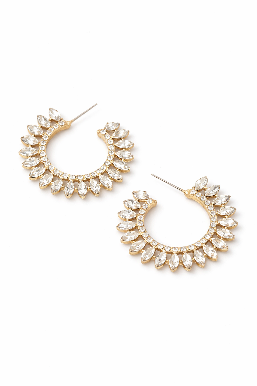 Sunburst Glam Hoops-Earrings