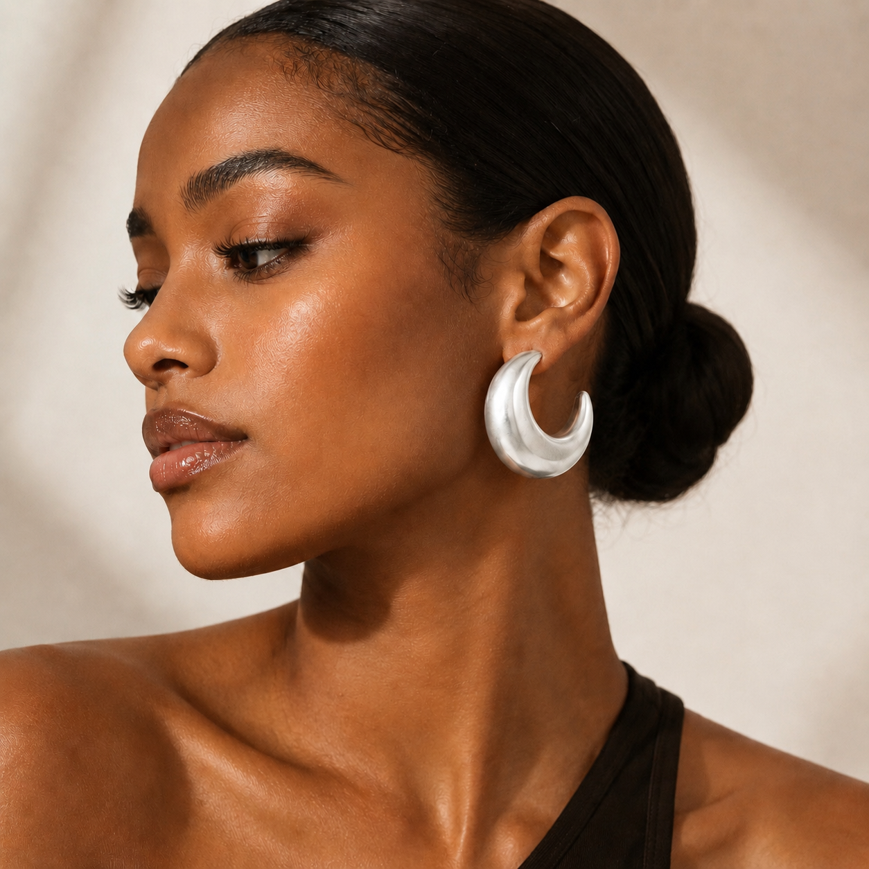 Eclipse Curve Hoops- Earrings