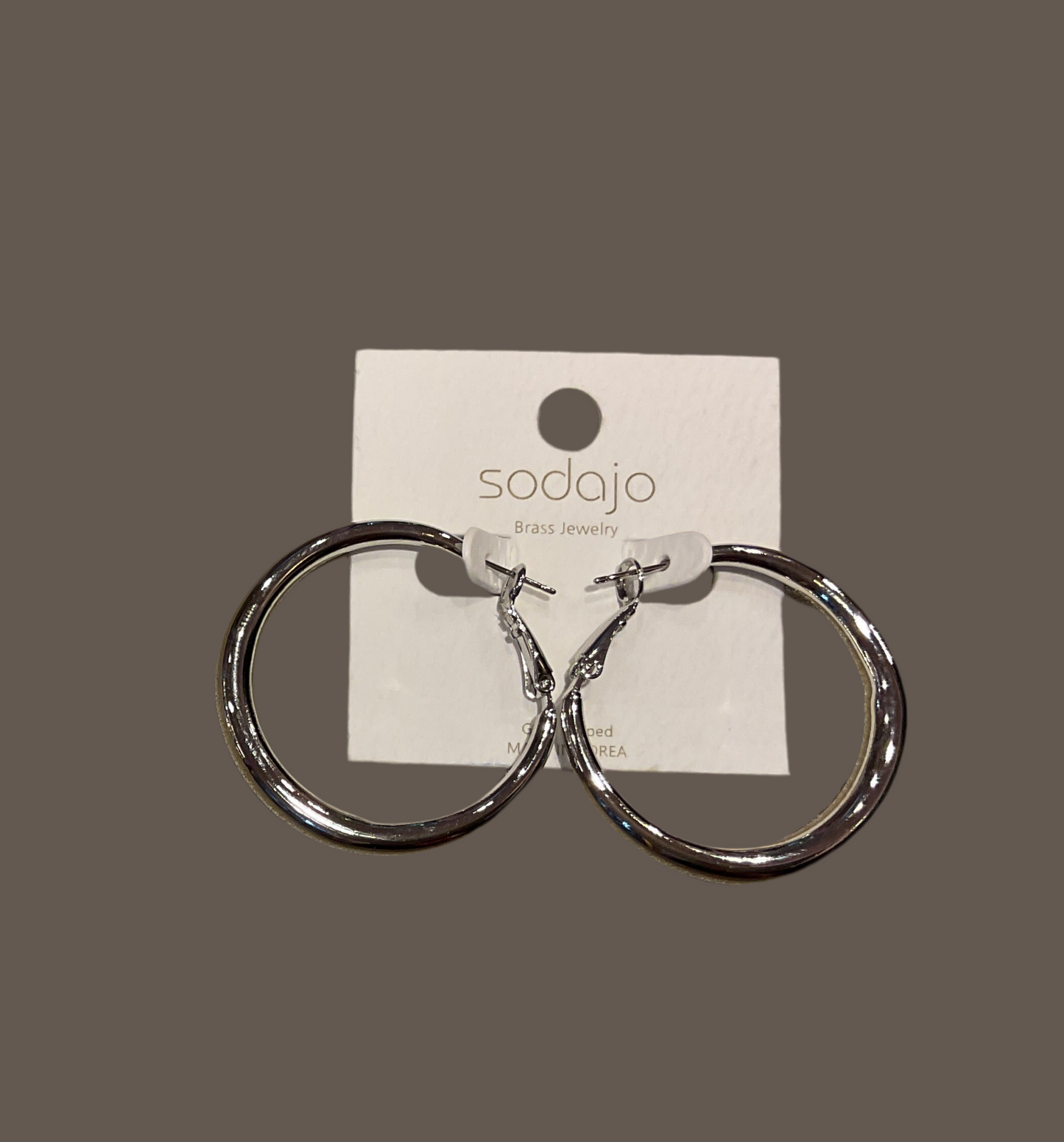 Darling silver hoop earrings