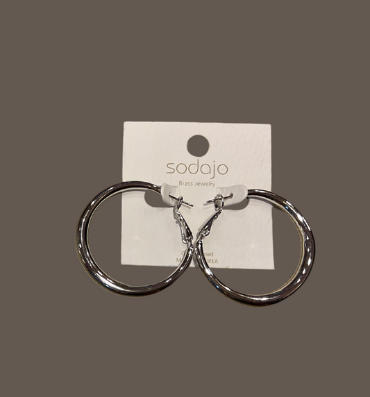 Darling silver hoop earrings