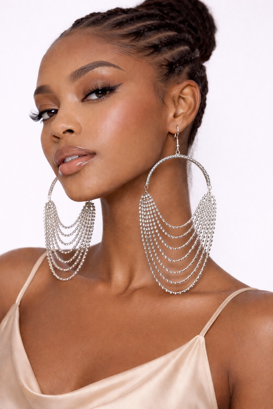 Starlight Draped Hoops-Earrings
