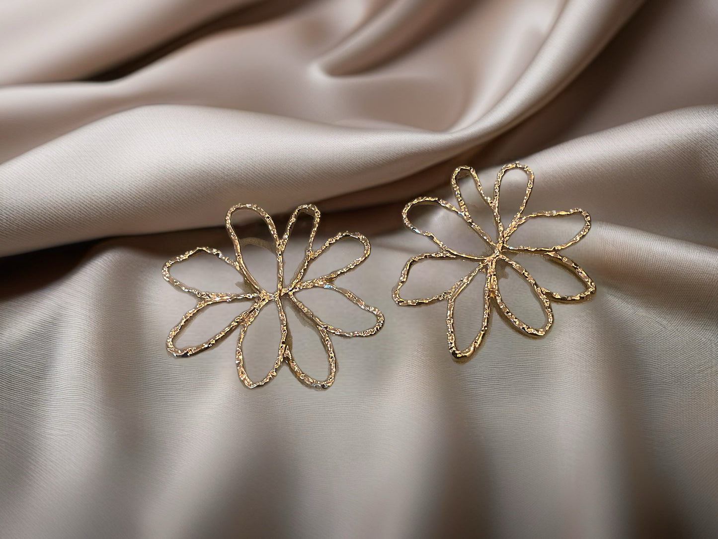 Floral Radiance Hoops-Earrings