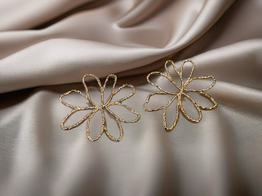 Floral Radiance Hoops-Earrings