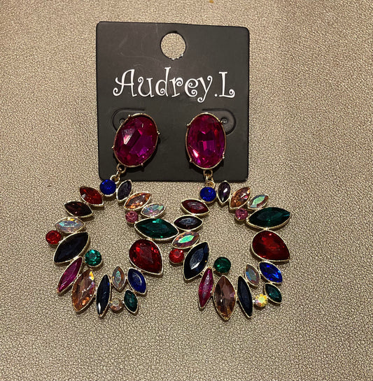 Bling Queen Earrings - Multicolored