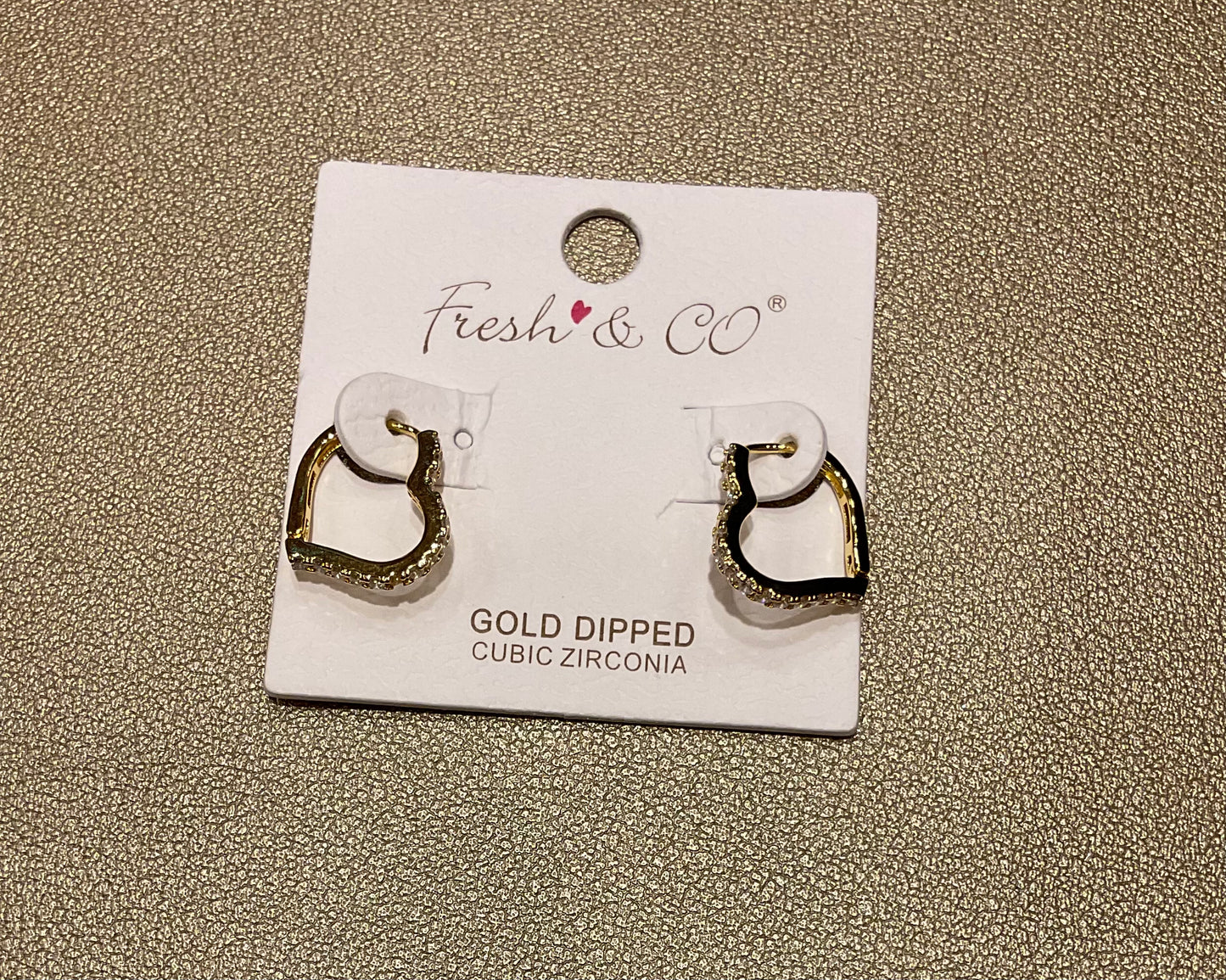 Lover’s Heart Hoop Earrings - Gold