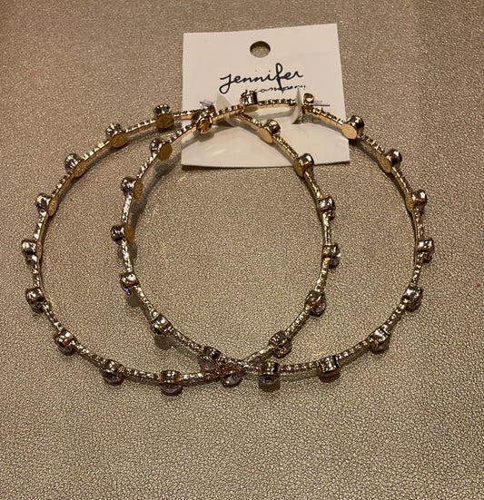 Large Not Your Average Hoop Earrings - Gold