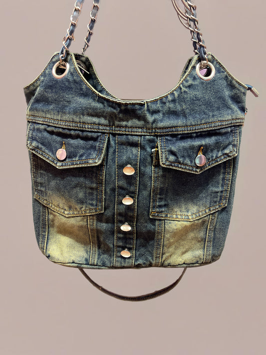 Denim Pocket- Purse