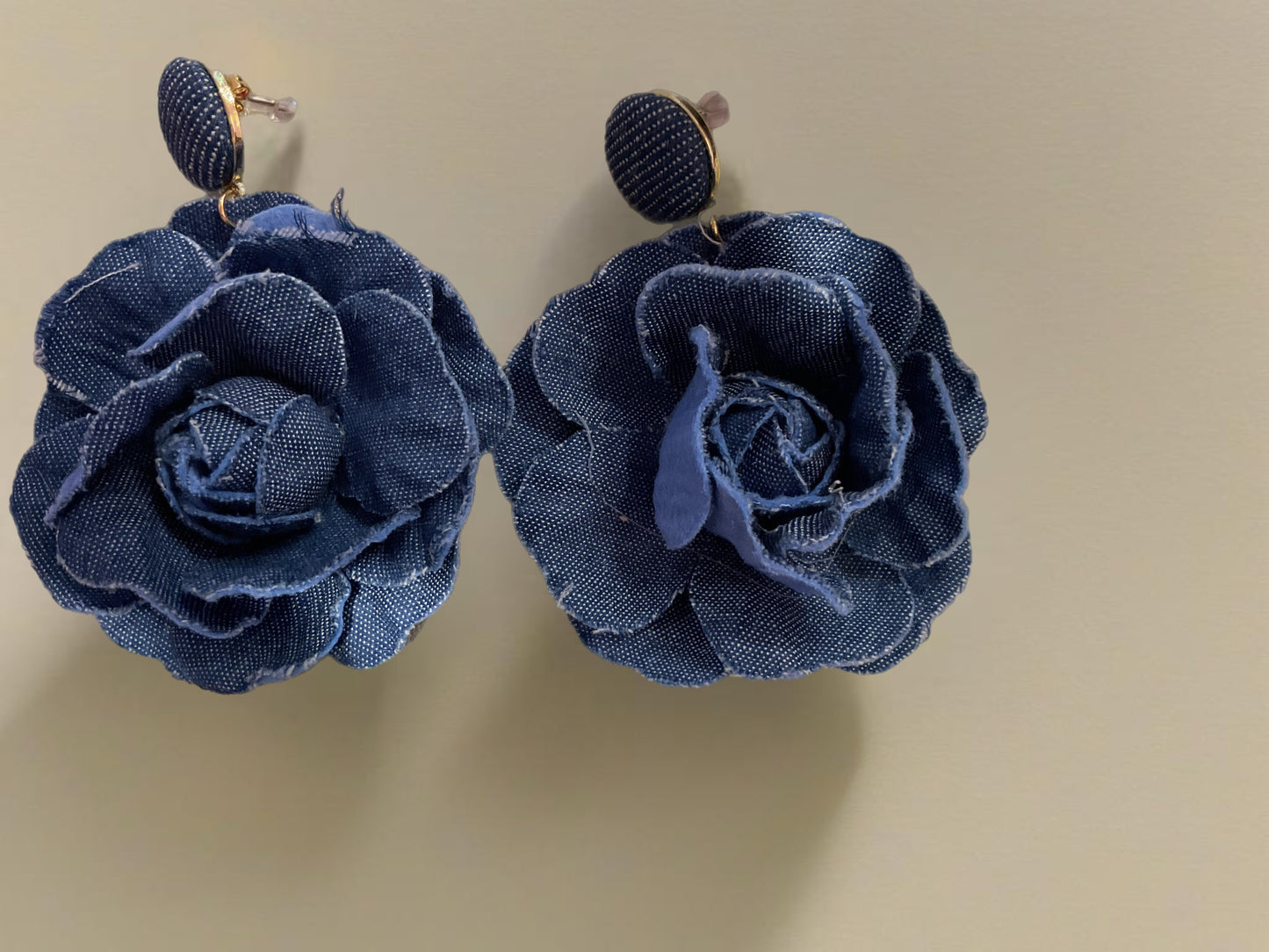 Denim Blossom- Earrings