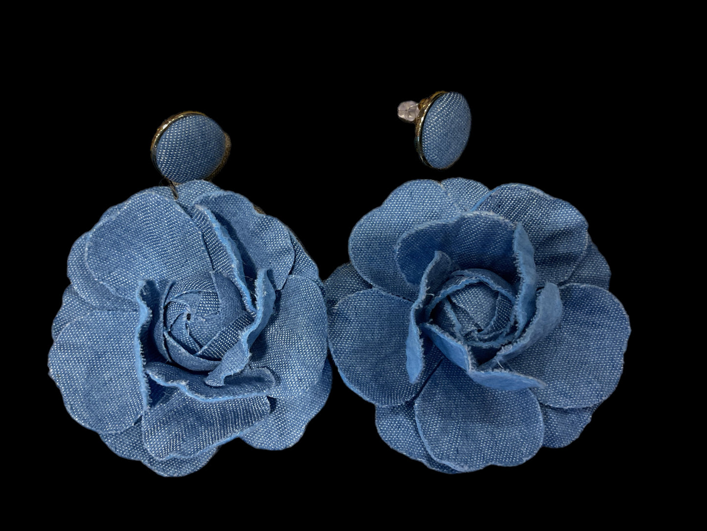Denim Blossom- Earrings