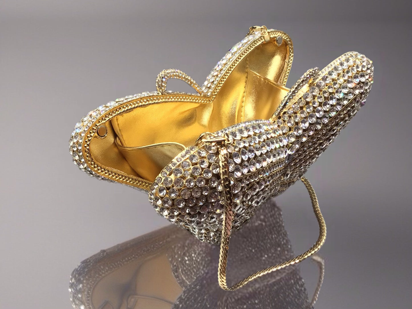 Butterfly Swarovski crystal purse