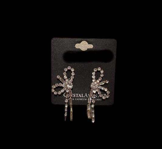 Hallow Dangle Bow Earrings - Gold