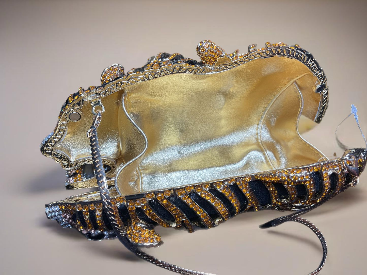 Tiger Swarovski crystal- purse