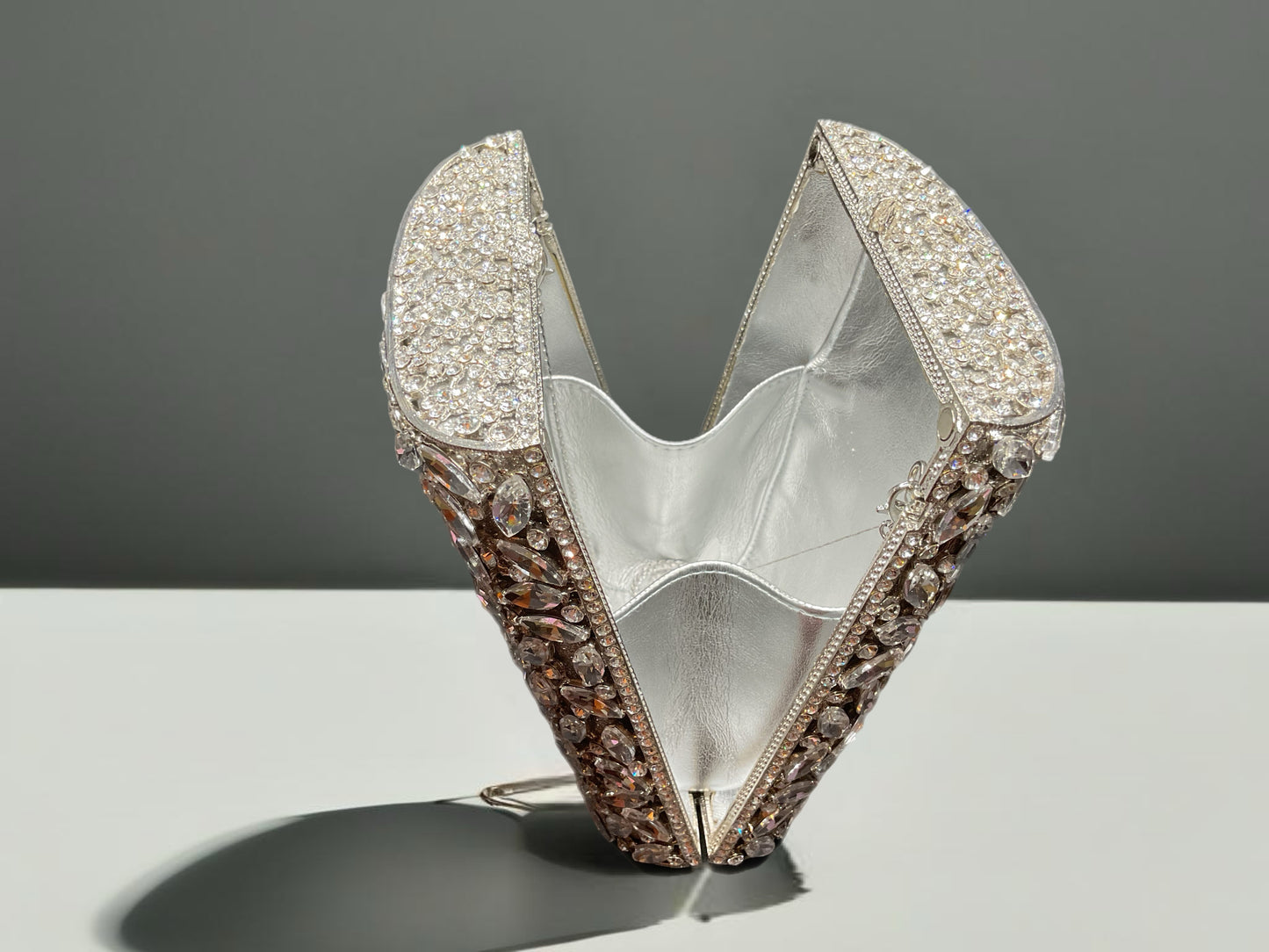 Flask Swarovski crystal purse