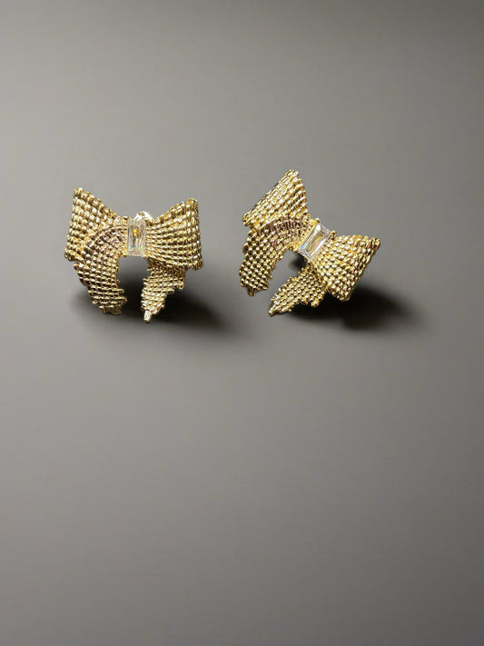 Ribbon in the Sky earrings- Gold