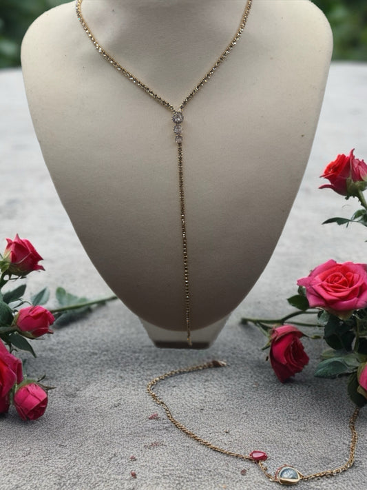 Moonlight Cascade Drop- Necklace